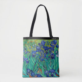 Irises (1889) by Van Gogh – Custom Text Tasche