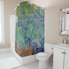 Irises Blue Green Yellow Van Gogh Inspiriert Duschvorhang