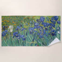 Irises Blume Nature Vincent Van Gogh Vintag Art Strandtuch