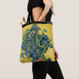 Irises by Van Gogh – Custom Text Tasche