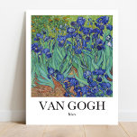 Irises by Vincent van Gogh Poster<br><div class="desc">Experience the enchanting beauty of Vincent van Gogh's masterpiece, "Irises, " with this captivating poster. Van Gogh's vibrant and expressive brushstrokes bring these delicate flowers to life, showcasing his unique artistic style. The rich shades of blue, purple, and green create a visually stunning composition that will captivate any viewer. Whether...</div>