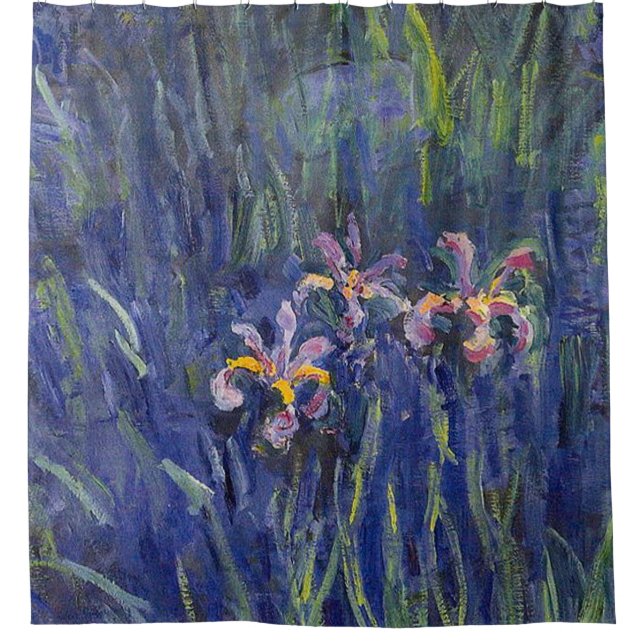 Irises Claude Monet Duschvorhang (Vorderseite)