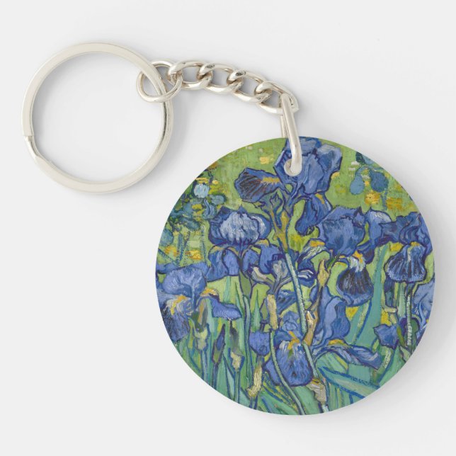 Irises, Floral Oil Painting, Vincent Van Gogh Schlüsselanhänger (Vorderseite)