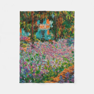 Irises Monet Garden Giverny Blume Fleecedecke