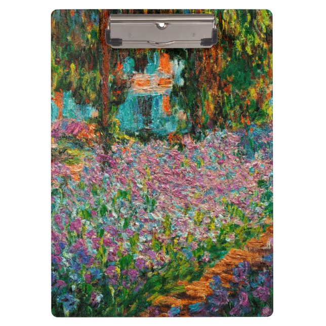 Irises Monet Garden Giverny Blume Klemmbrett (Vorderseite)