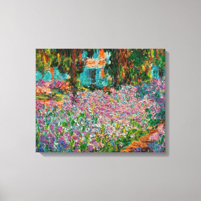 Irises Monet Garden Giverny Blume Leinwanddruck (Vorderseite)