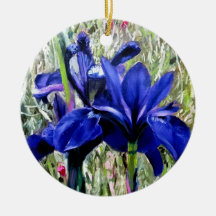 Irises oil painting