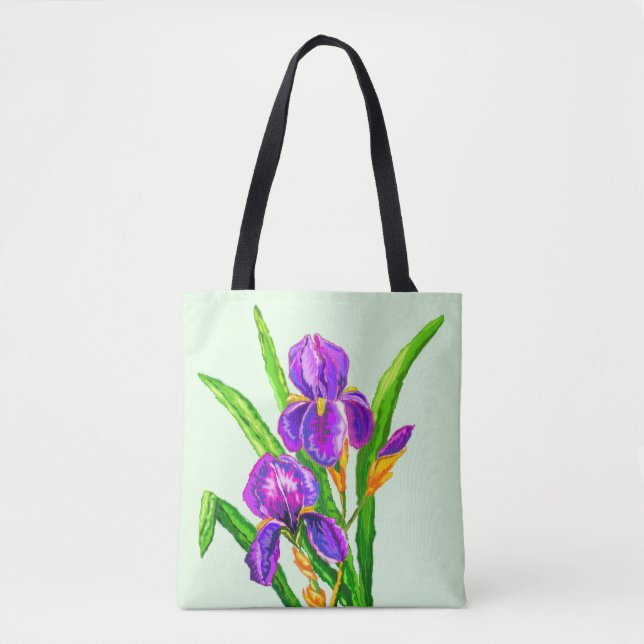 Irises Tote Bag Tasche (Vorderseite)
