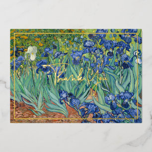 Irises   Véritable Carte de remerciements