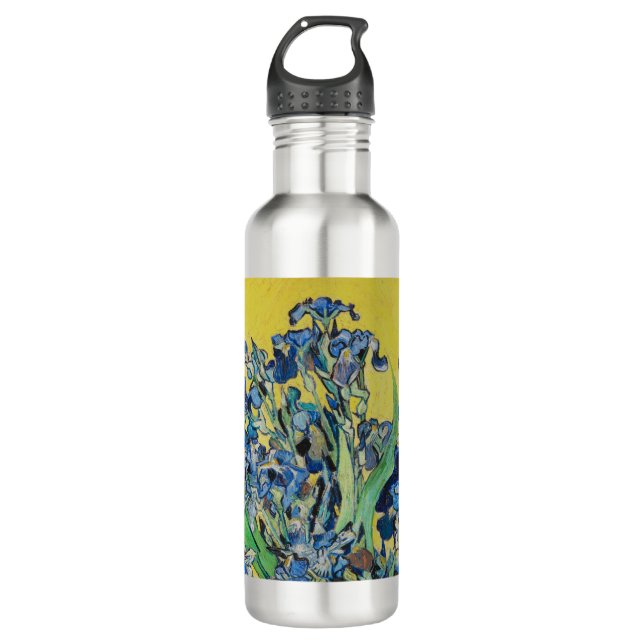 Irises Vincent van Gogh Edelstahlflasche (Vorderseite)