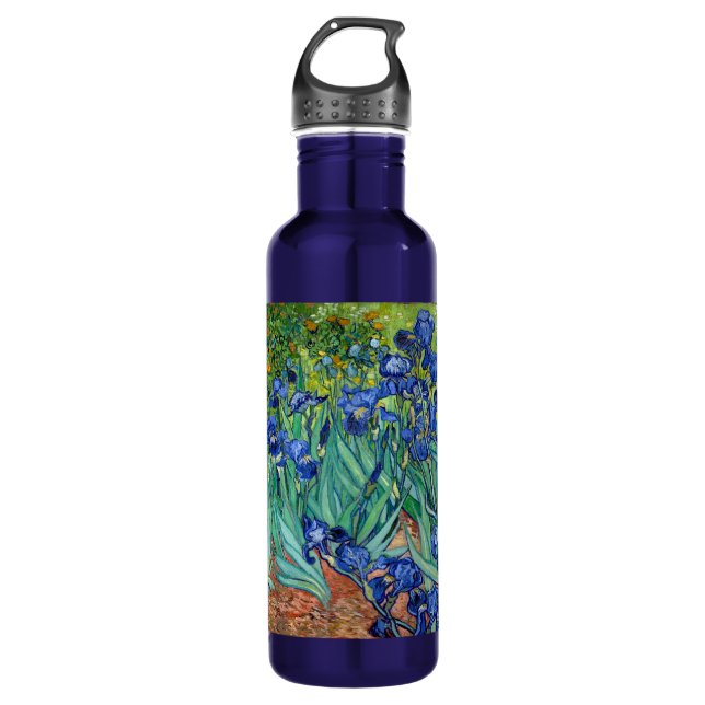 Irises Vincent van Gogh Gemälde Flasche Trinkflasche (Vorderseite)
