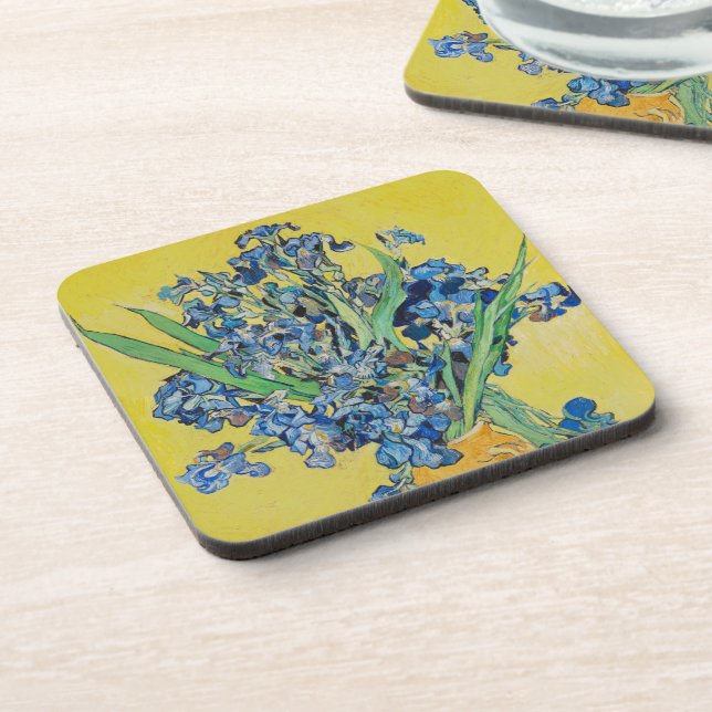 Irises Vincent van Gogh Poster Getränkeuntersetzer (Linke Seite)