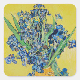 Irises Vincent van Gogh Quadratischer Aufkleber