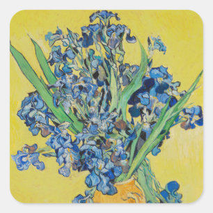 Irises Vincent van Gogh Quadratischer Aufkleber