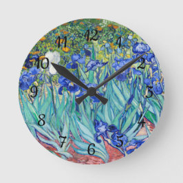 Irises Vincent van Gogh Runde Wanduhr