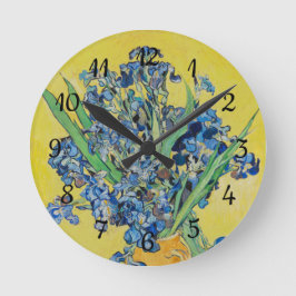 Irises Vincent van Gogh Runde Wanduhr