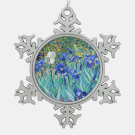 Irises Vincent van Gogh Schneeflocken Zinn-Ornament