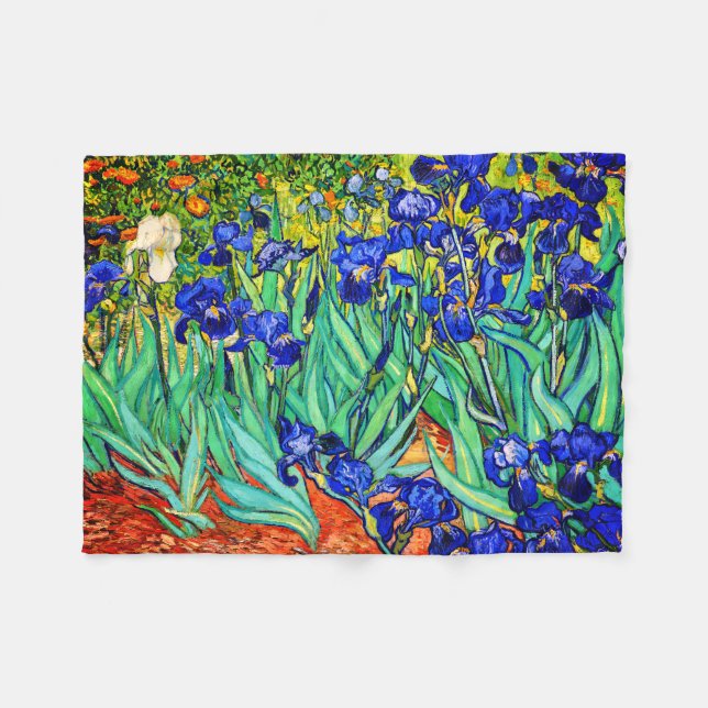 Irises von Vincent Van Gogh Fleecedecke (Vorderseite (Horizontal))