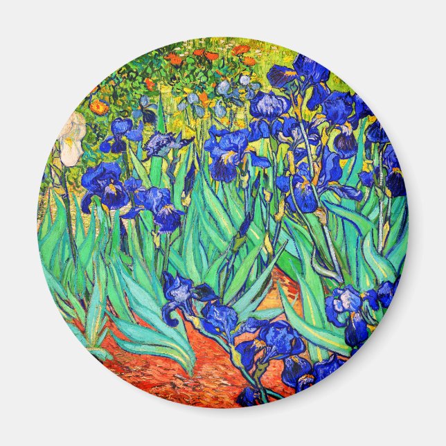 Irises von Vincent Van Gogh Magnet (Vorne)