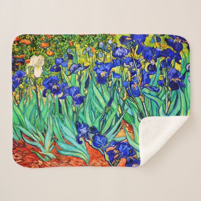 Irises von Vincent Van Gogh Sherpadecke (Vorderseite (Horizontal))