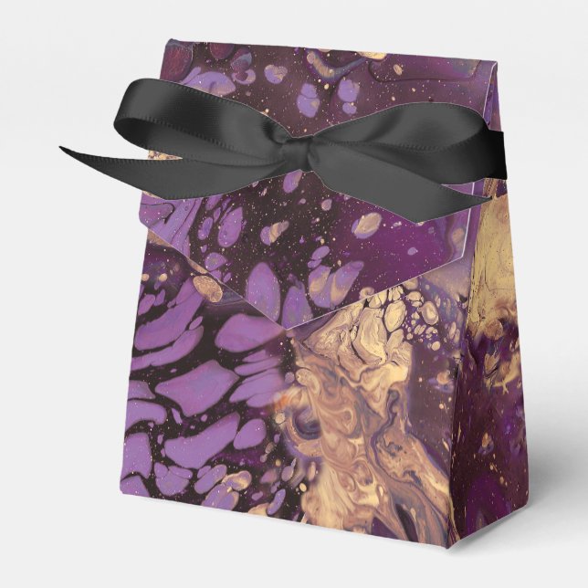 Irisgoldfarben wirbeln: geschenkschachtel (Vorderseite)