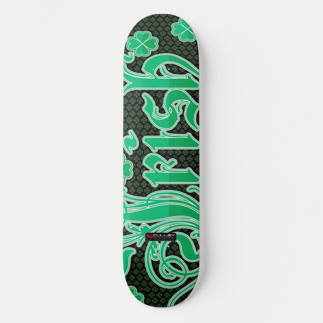 Irish 4-Blatt-Skateboard-Design Skateboard (Vorderseite)