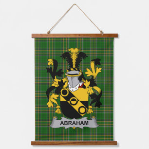 Irish Abraham Coat of Arms Familienwappen Wandteppich Mit Holzrahmen