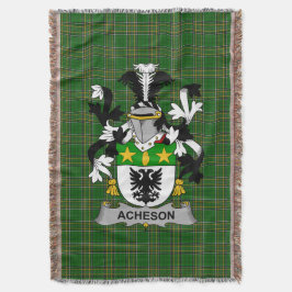 Irish Acheson Coat of Arms Familienwappen Irland Decke