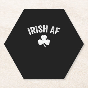 Irish AF Funny St. Patrick's Day Kleeblatt Party G Untersetzer