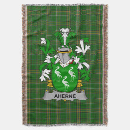 Irish Aherne oder Mulhern Coat of Arms Familienwap Decke