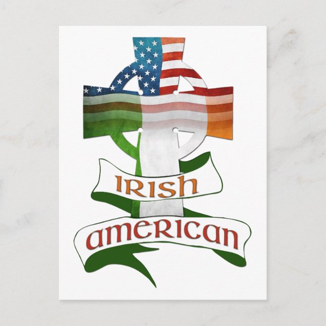 Irish American Celtic Cross Postcards Postkarte (Vorderseite)