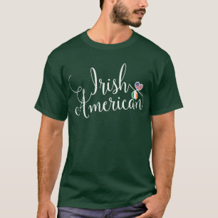 Irish American Entwinted Hearts T - Shirt