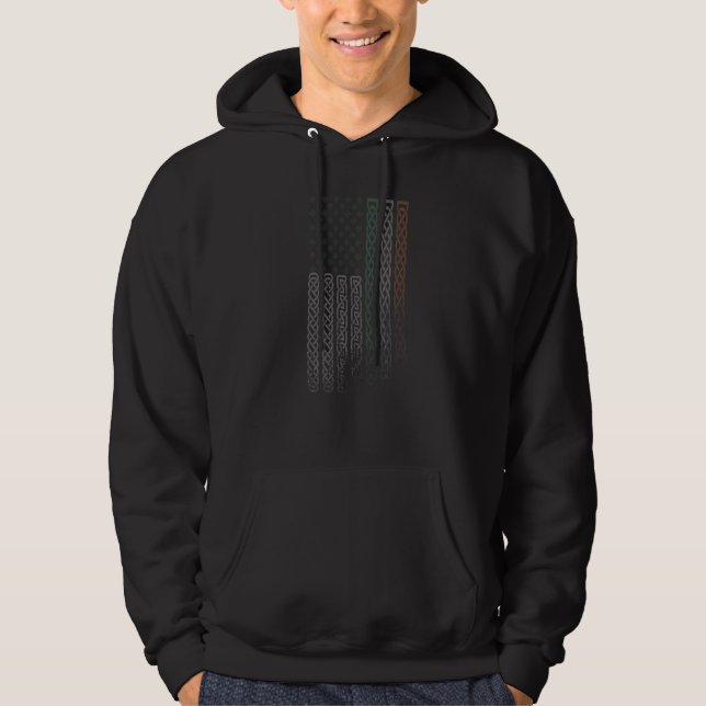 Irish American flag Celtic knot Patrick's day Irel Hoodie (Vorderseite)