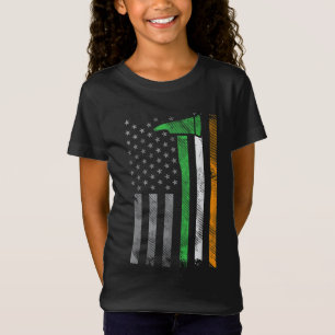 Irish American Flag Firefighter Ax Fire St Pat T-Shirt