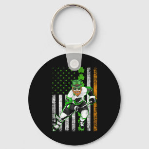 Irish-American-Flag Glücklicher Hockey St. Patrick Schlüsselanhänger