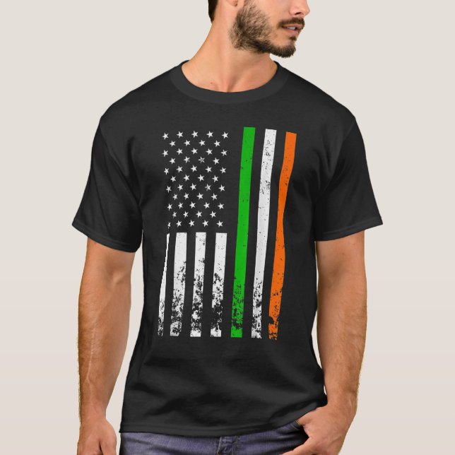 Irish American Flag Ireland Flag Men St Pats T-Shirt (Vorderseite)