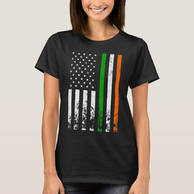 Irish American Flag Ireland Flag ST PATRICKS DAG T-Shirt (Vorderseite)