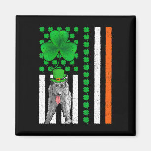 Irish American Flag Irish Wolfhound Hund St Patric Magnet