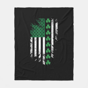 Irish American Flag Shirt St. Patrick's Day T-Shir Fleecedecke