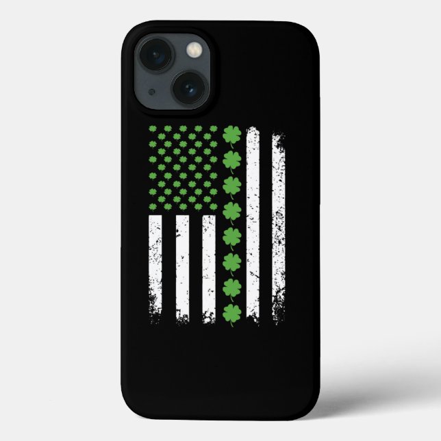 Irish American Flag St Patrick s Day Kleeblatt T-S Case-Mate iPhone Hülle (Rückseite)