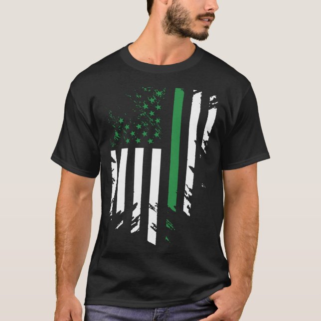 Irish American Flag St Patrick s Day T-Shirt (Vorderseite)
