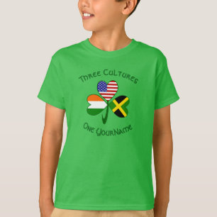 Irish American Flags Kleeblatt Ihr Name T-Shirt