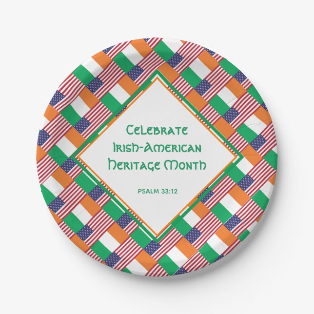 IRISH-AMERICAN Heritage Celebration Pappteller (Vorderseite)