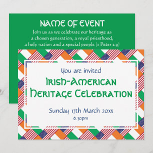 IRISH-AMERICAN HERITAGE MONATLICHE EREIGNISfeier Einladung