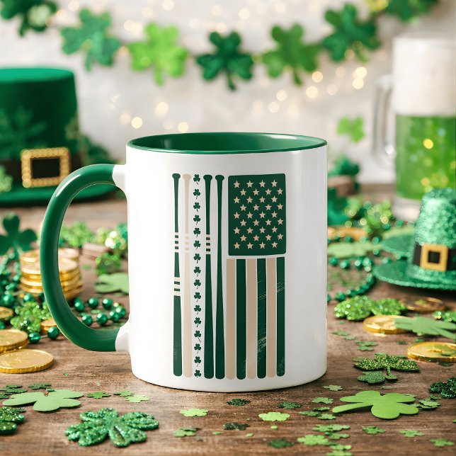 Irish American Shamrock Flaggen Kaffeetasse (Von Creator hochgeladen)