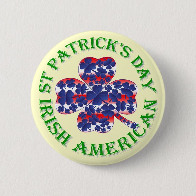 Irish American St Patrick's Day Button (Vorderseite)