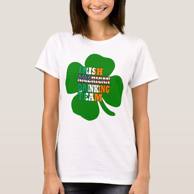 Irish American St Patricks Day Trinkteam T-Shirt (Vorderseite)