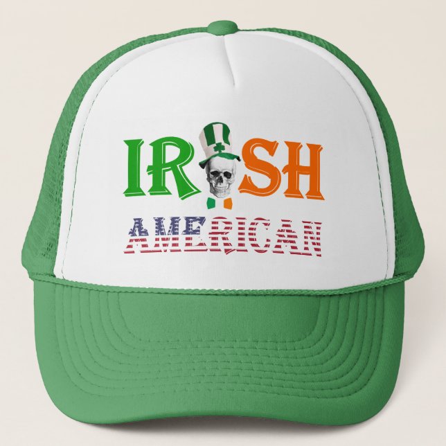 Irish American St Patrick's Day Truckerkappe (Vorderseite)