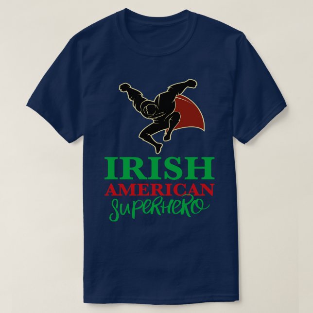 Irish American Superhero T-Shirt (Design vorne)