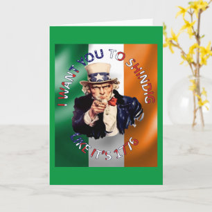 Irish American Uncle Sam Celebration Shindig Karte